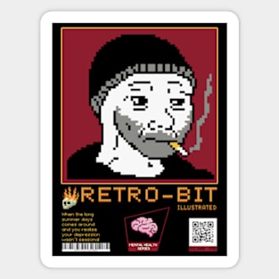 Retro-Bit Illustrated - Depressed Smoker Magnet